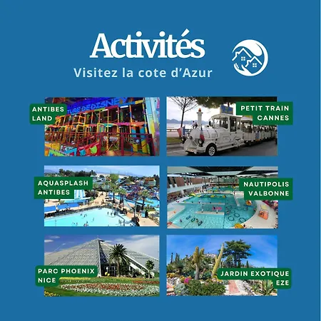 Apartment Eden Bleu, Parking, Piscine, Tennis Et Soleil Antibes